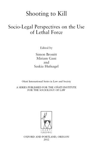 Imagen de portada: Shooting to Kill 1st edition 9781849462921