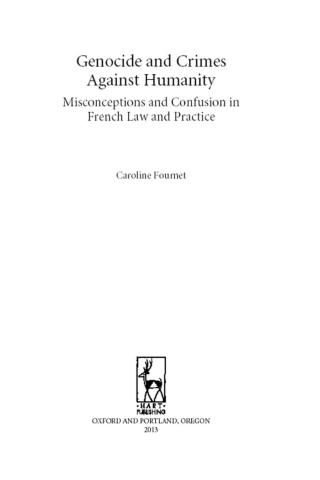 Cover image: Genocide and Crimes Against Humanity 1st edition 9781849463348