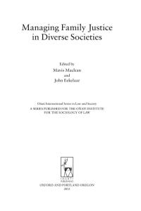 Imagen de portada: Managing Family Justice in Diverse Societies 1st edition 9781782256229