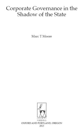صورة الغلاف: Corporate Governance in the Shadow of the State 1st edition 9781849460088