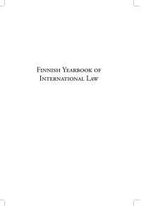 Imagen de portada: Finnish Yearbook of International Law, Volume 22, 2011 1st edition 9781849463492