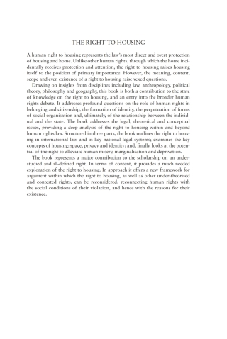 Titelbild: The Right to Housing 1st edition 9781849466578