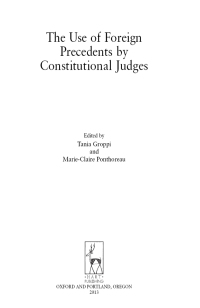 表紙画像: The Use of Foreign Precedents by Constitutional Judges 1st edition 9781849462716