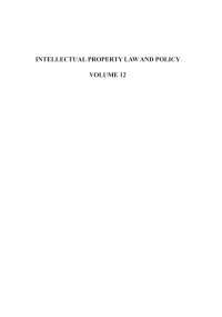 Cover image: Intellectual Property Law and Policy Volume 12 1st edition 9781849460576