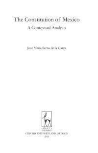 Cover image: The Constitution of Mexico 1st edition 9781849462884