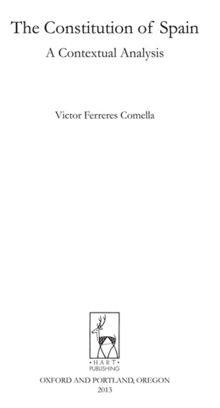 Cover image: The Constitution of Spain 1st edition 9781849460163
