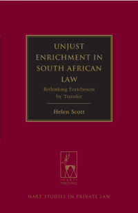 Cover image: Unjust Enrichment in South African Law 1st edition 9781849462235