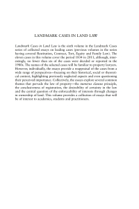 Titelbild: Landmark Cases in Land Law 1st edition 9781509905096