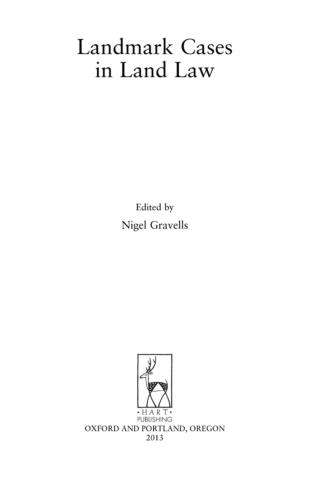 Immagine di copertina: Landmark Cases in Land Law 1st edition 9781509905096