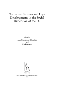 Imagen de portada: Normative Patterns and Legal Developments in the Social Dimension of the EU 1st edition 9781849464352