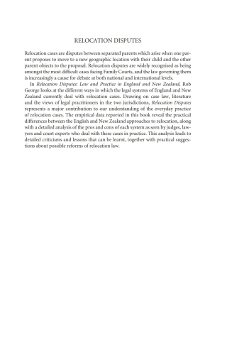 Immagine di copertina: Relocation Disputes 1st edition 9781849464666
