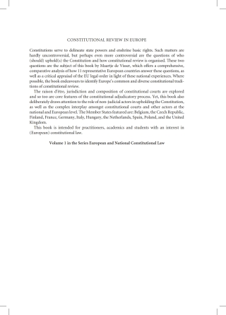 Immagine di copertina: Constitutional Review in Europe 1st edition 9781849469715