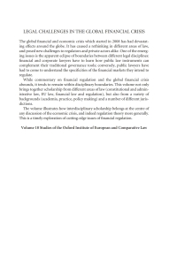 صورة الغلاف: Legal Challenges in the Global Financial Crisis 1st edition 9781509905089