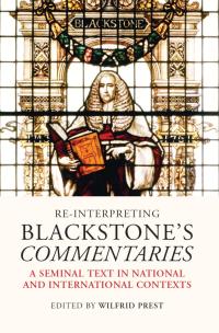 Cover image: Re-Interpreting Blackstone's Commentaries 1st edition 9781509913862