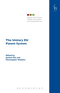 Cover image: The Unitary EU Patent System 1st edition 9781509914173