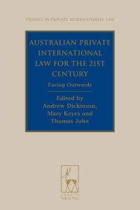 Cover image: Australian Private International Law for the 21st Century 1st edition 9781849466257