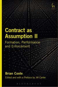 Imagen de portada: Contract as Assumption II 1st edition 9781782256687