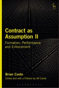 صورة الغلاف: Contract as Assumption II 1st edition 9781782256687