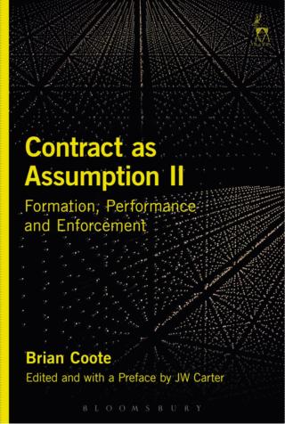 Cover image: Contract as Assumption II 1st edition 9781782256687