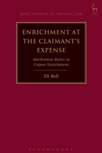Cover image: Enrichment at the Claimant's Expense 1st edition 9781509928880
