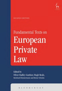 Imagen de portada: Fundamental Texts on European Private Law 1st edition 9781782258643