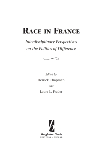 صورة الغلاف: Race in France 1st edition 9781571818577