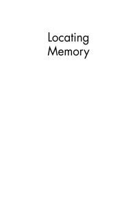 Cover image: Locating Memory 1st edition 9781845452193