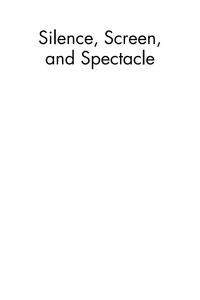 Cover image: Silence, Screen, and Spectacle 1st edition 9781782382805