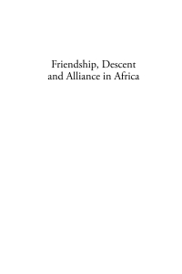 Cover image: Friendship, Descent and Alliance in Africa 1st edition 9781782382867