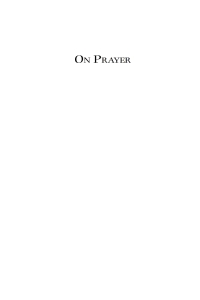 Cover image: On Prayer 1st edition 9781571816337