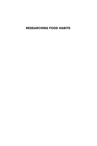 Cover image: Researching Food Habits 1st edition 9781571815446