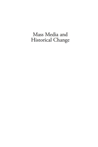 Imagen de portada: Mass Media and Historical Change 1st edition 9781782386254