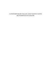 Cover image: Contemporary Pagan and Native Faith Movements in Europe 1st edition 9781782386469