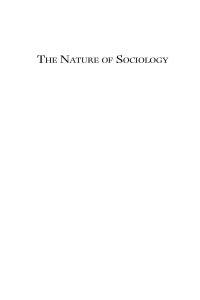 Imagen de portada: The Nature of Sociology 1st edition 9781571816597