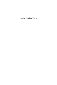 Cover image: Social Quality Theory 1st edition 9781782388975