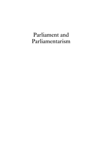 Cover image: Parliament and Parliamentarism 1st edition 9781782389545