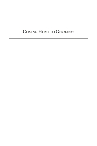 Cover image: Coming Home to Germany? 1st edition 9781571817181