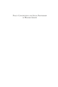 Cover image: Policy Concertation and Social Partnership in Western Europe 1st edition 9781571817020