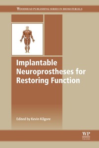 Imagen de portada: Implantable Neuroprostheses for Restoring Function 9781782421016