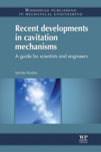 Imagen de portada: Recent Developments in Cavitation Mechanisms: A Guide for Scientists and Engineers 9781782421757