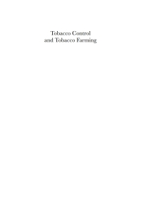 Cover image: Tobacco Control and Tobacco Farming 1st edition 9781783082933