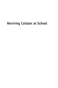 Imagen de portada: Reviving Catalan at School 1st edition 9781783090242