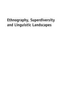 Cover image: Ethnography, Superdiversity and Linguistic Landscapes 1st edition 9781783090396