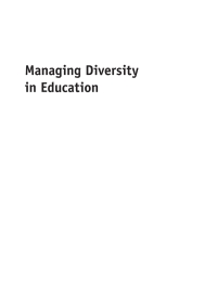 Cover image: Managing Diversity in Education 1st edition 9781783090792