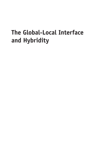 Cover image: The Global-Local Interface and Hybridity 1st edition 9781783090846