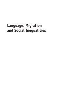 Cover image: Language, Migration and Social Inequalities 1st edition 9781783090990