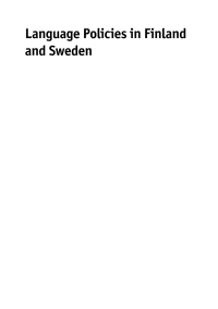Titelbild: Language Policies in Finland and Sweden 1st edition 9781783092703