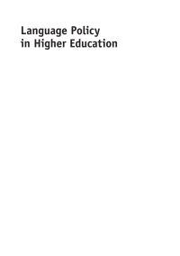 Cover image: Language Policy in Higher Education 1st edition 9781783092741