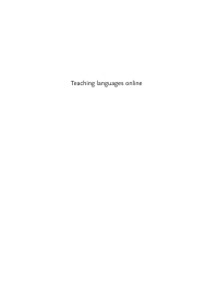 Cover image: Teaching Languages Online 2nd edition 9781783093762