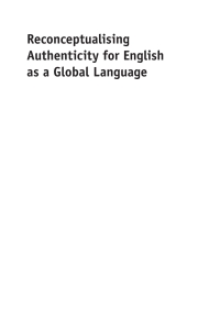 Cover image: Reconceptualising Authenticity for English as a Global Language 1st edition 9781783095667